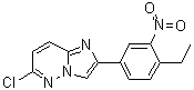 结构式 CAS# 1383624-01-8, 6-氯-2-(4-乙基-3-硝基苯基)咪唑并[1,2-b]哒嗪