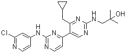 结构式 CAS# 1383716-33-3, 1-[[2-[(2-氯-4-吡啶基)氨基]-4'-(环丙基甲基)[4,5'-联嘧啶]-2'-基]氨基]-2-甲基-2-丙醇