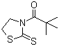 结构式 CAS# 138459-91-3, 2,2-二甲基-1-(2-硫酮-3-噻唑烷基)-1-丙酮