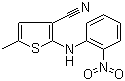 2-(2-硝基苯胺基)-3-氰基-5-甲基噻吩分子结构 (CAS 138564-59-7)
