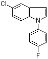 structure of CAS# 138900-22-8, 5-Chloro-1-(4-fluorophenyl)-1H-indole;1-(4-Fluorophenyl)-5-chloroindole;  5-Chloro-1-(4-fluorophenyl)indole