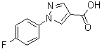 结构式 CAS# 138907-81-0, 1-(4-氟苯基)-1H-吡唑-4-羧酸