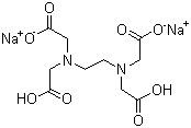 structure of CAS# 139-33-3, Ethylenediaminetetraacetic acid disodium salt;Edetic acid disodium salt; EDTA disodium salt; (Ethylenedinitrilo)tetraacetic acid disodium salt