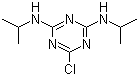 结构式 CAS# 139-40-2, 扑灭津; 6-氯-N2,N4-二异丙基-1,3,5-三嗪-2,4-二胺