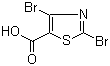 结构式 CAS# 139669-96-8, 2,4-二溴噻唑-5-羧酸