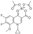 structure of CAS# 139693-52-0, Moxifloxacin Boron Complex Impurity;Bis(acetato-?O)[4-cyclopropyl-5-ethyl-6,7-dimethyl-1-(oxo-?O)-1,4-dihydro-2-naphthalenecarboxylato-?O]boron