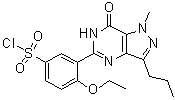 结构式 CAS# 139756-22-2, 5-(5-氯磺酰基-2-乙氧基苯基)-1-甲基-3-丙基-1,6-二氢-7H-吡唑并[4,3-d]嘧啶-7-酮
