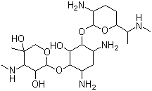 Gentamicin molecular structure (CAS 1403-66-3)