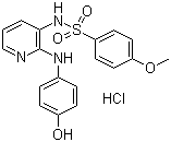 结构式 CAS# 141450-48-8, N-[2-[(4-羟基苯基)氨基]-3-吡啶基]-4-甲氧基苯磺酰胺单盐酸盐