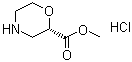 结构式 CAS# 1417789-45-7, (2S)-2-吗啉羧酸甲酯盐酸盐