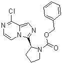 结构式 CAS# 1418307-18-2, (2S)-2-(8-氯咪唑并[1,5-a]吡嗪-3-基)-1-吡咯烷羧酸苯基甲基酯