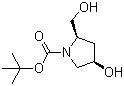 structure of CAS# 141850-54-6, tert-Butyl (2R,4R)-4-hydroxy-2-(hydroxymethyl)-1-pyrrolidinecarboxylate;(2R,4R)-4-Hydroxy-2-(hydroxymethyl)-1-pyrrolidinecarboxylic acid tert-butyl ester