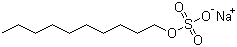 Sodium decyl sulfate molecular structure (CAS 142-87-0)
