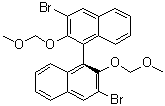 structure of CAS# 142010-87-5, (S)-3,3'-Dibromo-2,2'-bis(methoxymethoxy)-1,1'-binaphthalene
