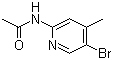 结构式 CAS# 142404-82-8, N-(5-溴-4-甲基吡啶-2-基)乙酰胺