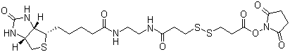 结构式 CAS# 142439-92-7, 3-[3-[2-(生物素酰胺)乙基]氨基-3-氧代丙基]二硫基]丙酸琥珀酰亚胺酯