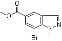 结构式 CAS# 1427460-96-5, 7-溴-1H-吲唑-5-羧酸甲酯