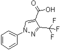 结构式 CAS# 142818-01-7, 1-苯基-3-(三氟甲基)-1H-吡唑-4-羧酸