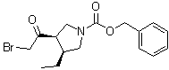 结构式 CAS# 1428243-26-8, (3R,4S)-3-(2-溴乙酰基)-4-乙基-1-吡咯烷羧酸苄酯