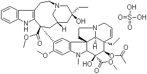 结构式 CAS# 143-67-9, 硫酸长春碱