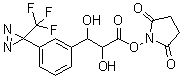 结构式 CAS# 143016-36-8, 1-[2,3-二羟基-1-氧代-3-[3-[3-(三氟甲基)-3H-双吖丙啶-3-基]苯基]丙氧基]-2,5-吡咯烷二酮