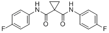 structure of CAS# 1431468-36-8, Cabozantinib Impurity 5;N,N'-Bis(4-fluorophenyl)cyclopropane-1,1-dicarboxamide