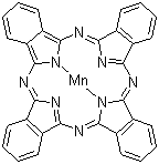结构式 CAS# 14325-24-7, 酞菁化锰(II)