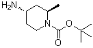 结构式 CAS# 1434073-26-3, (2R,4S)-rel-4-氨基-2-甲基-1-哌啶羧酸叔丁酯
