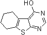 structure of CAS# 14346-24-8, 5,6,7,8-Tetrahydro-[1]benzothieno[2,3-d]pyrimidin-4-ol;4-Hydroxy-5,6-tetramethylenethieno[2,3-d]pyrimidine; NSC 153324