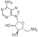 structure of CAS# 14365-44-7, 5'-Deoxy-5'-aminoadenosine;NSC 238990