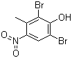 structure of CAS# 14401-03-7, 2,6-Dibromo-3-methyl-4-nitrophenol
