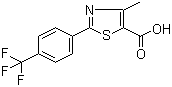 结构式 CAS# 144059-86-9, 4-甲基-2-(4-三氟甲基苯基)噻唑-5-羧酸