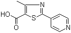 结构式 CAS# 144060-98-0, 4-甲基-2-(4-吡啶基)-5-噻唑羧酸