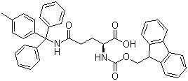 structure of CAS# 144317-23-7, N-Fmoc-N'-methyltrityl-L-glutamine;Fmoc-Gln(Mtt)-OH