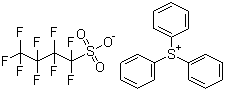structure of CAS# 144317-44-2, Triphenylsulfonium nonaflate;Triphenylsulfonium perfluoro-1-butanesufonate
