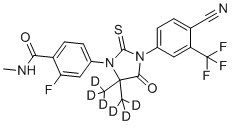 结构式 CAS# 1443331-94-9, 恩杂鲁胺-D6