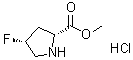 structure of CAS# 1445948-46-8, (4R)-4-Fluoro-D-proline methyl ester hydrochloride (1:1)