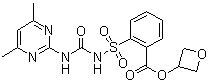 结构式 CAS# 144651-06-9, 环氧嘧磺隆; 2-[(4,6-二甲氧基嘧啶-2-基)氨基甲酰氨基磺酰]苯甲酸氧杂环丁-3-醇酯