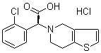 structure of CAS# 144750-42-5, alpha-(2-Chlorophenyl)-6,7-dihydrothieno[3,2-c]pyridine-5(4H)-acetic acid hydrochloride