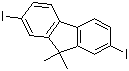 structure of CAS# 144981-86-2, 2,7-Diiodo-9,9-dimethylfluorene;2,7-Diiodo-9,9-dimethyl-9H-fluorene; 9,9-Dimethyl-2,7-diiodofluorene; 9,9-Dimethyl-9H-2,7-diiodofluorene
