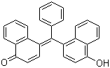 structure of CAS# 145-50-6, p-Naphtholbenzein;alpha-Naphtholbenzein; 4-[(4-Hydroxy-1-naphthalenyl)phenylmethylene]-1(4H)-naphthalenone