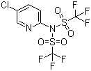 结构式 CAS# 145100-51-2, 2-[双(三氟甲烷磺酰)亚氨基]-5-氯吡啶