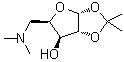 structure of CAS# 145147-43-9, 5-Deoxy-5-(dimethylamino)-1,2-O-(1-methylethylidene)-alpha-D-xylofuranose