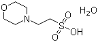 结构式 CAS# 145224-94-8, 2-(N-吗啉)乙磺酸一水物
