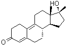 结构式 CAS# 14531-89-6, (17beta)-17-羟基-17-甲基雌甾-4,9-二烯-3-酮