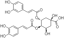 structure of CAS# 14534-61-3, Isochlorogenic acid B;(1S,3R,4R,5R)-3,4-Bis[[(E)-3-(3,4-dihydroxyphenyl)prop-2-enoyl]oxy]-1,5-dihydroxycyclohexane-1-carboxylic acid