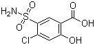 structure of CAS# 14556-98-0, 4-Chloro-2-hydroxy-5-sulfamoylbenzoic acid