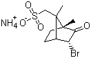 structure of CAS# 14575-84-9, D-3-Bromocamphor-8-sulfonic acid ammonium salt;[(1R)-endo,anti]-3-Bromo-1,7-dimethyl-2-oxo-bicyclo[2.2.1]heptane-7-methanesulfonic acid ammonium salt; D(+)-alpha-Bromocamphor-pi-sulfonic acid ammonium salt