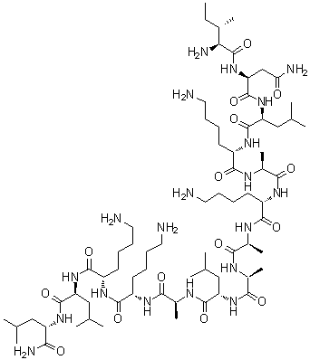 结构式 CAS# 145854-61-1, 胡蜂蜂毒肽 17