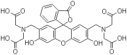 结构式 CAS# 1461-15-0, 钙黄绿素; 3,3'-双(甲亚胺二乙酸)荧光素